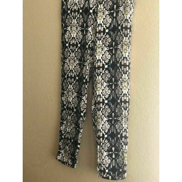 Ella Moss Womens Black 'Tierra' Print Ankle High Waist Pants Size M - Picture 9 of 12